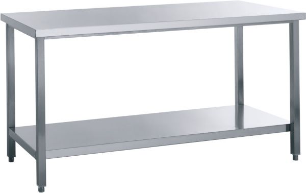 Work Table with Bottom Shelf, WxD: 2800 x 700 mm, TOP-Line