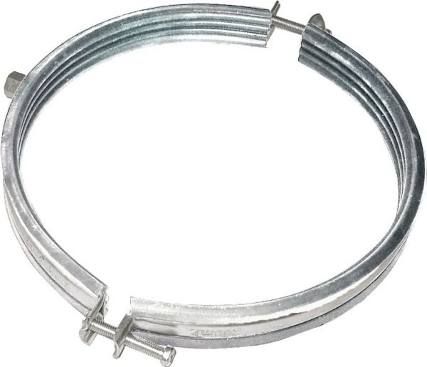 Rohrschelle mit Schalldämmeinlage, Ø 315 mm, Farbe: Silber