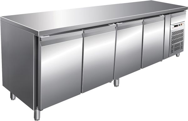 Kühltisch, Umluft, GN1/1, Edelstahl, 449 Liter