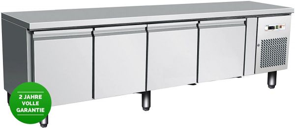 Kühltisch, Umluft, GN1/1, Edelstahl, mit Unterbau, 350 Liter