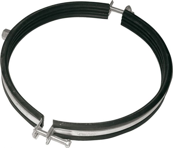 Rohrschelle mit Schalldämmeinlage, Ø 450 mm, Farbe: Schwarz