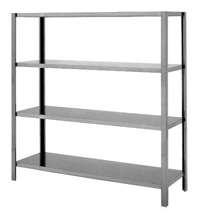 Standing Shelves, 1800 x 450 x 2000mm, Stainless Steel, 4 Shelves