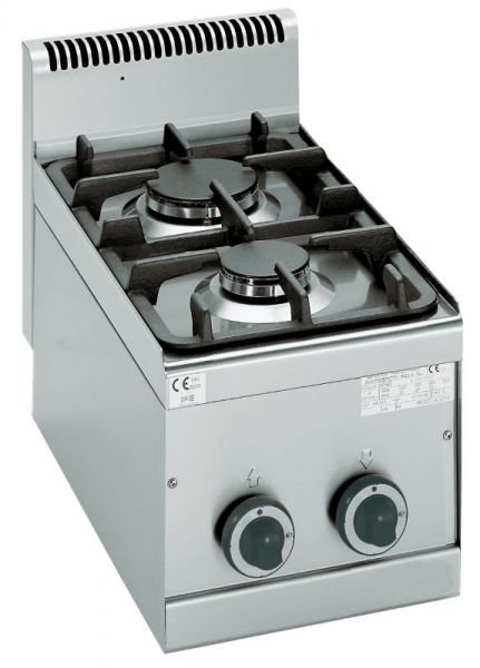 Gas Stove, 2 Flames, Tabletop Unit, 300x600x290mm