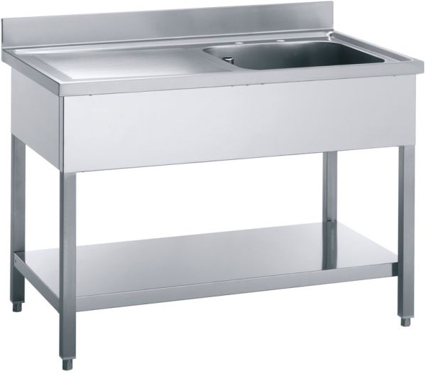 Sink Table 1200x700x850mm, 1 Basin Right 500x500x250 mm