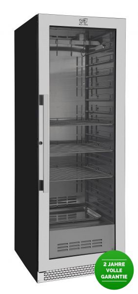 Reifekühlschrank, Edelstahl, Glastür, 352 Liter