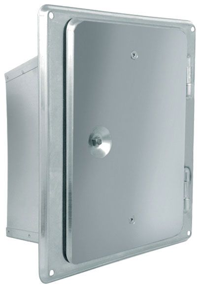 Stainless Steel Door with Sliding Sockets for Single-Walled Pipes